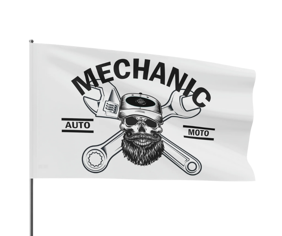 Wrench Army Mechanic Flag | Garage & Home Decor for Car Enthusiasts