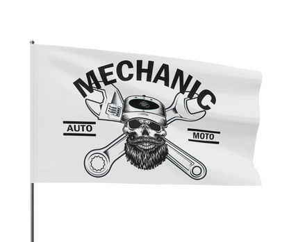 Wrench Army Mechanic Flag | Garage & Home Decor for Car Enthusiasts