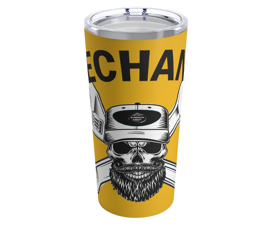 Mechanic Tumbler | 20oz Stainless Steel Travel Mug for Auto Enthusiasts & Gearheads