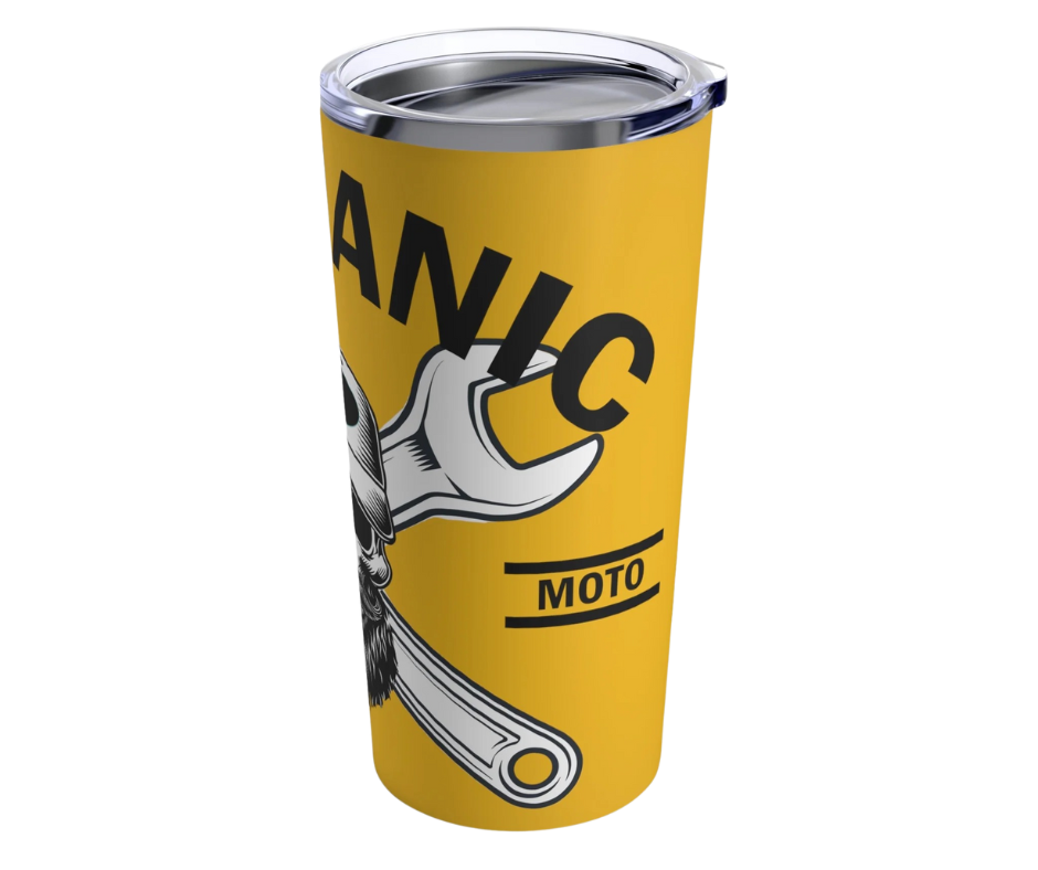 Mechanic Tumbler | 20oz Stainless Steel Travel Mug for Auto Enthusiasts & Gearheads