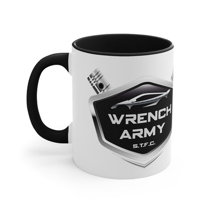 Wrench Army Coffee Mug | Two-Tone Ceramic Cup for Mechanics & Gearheads