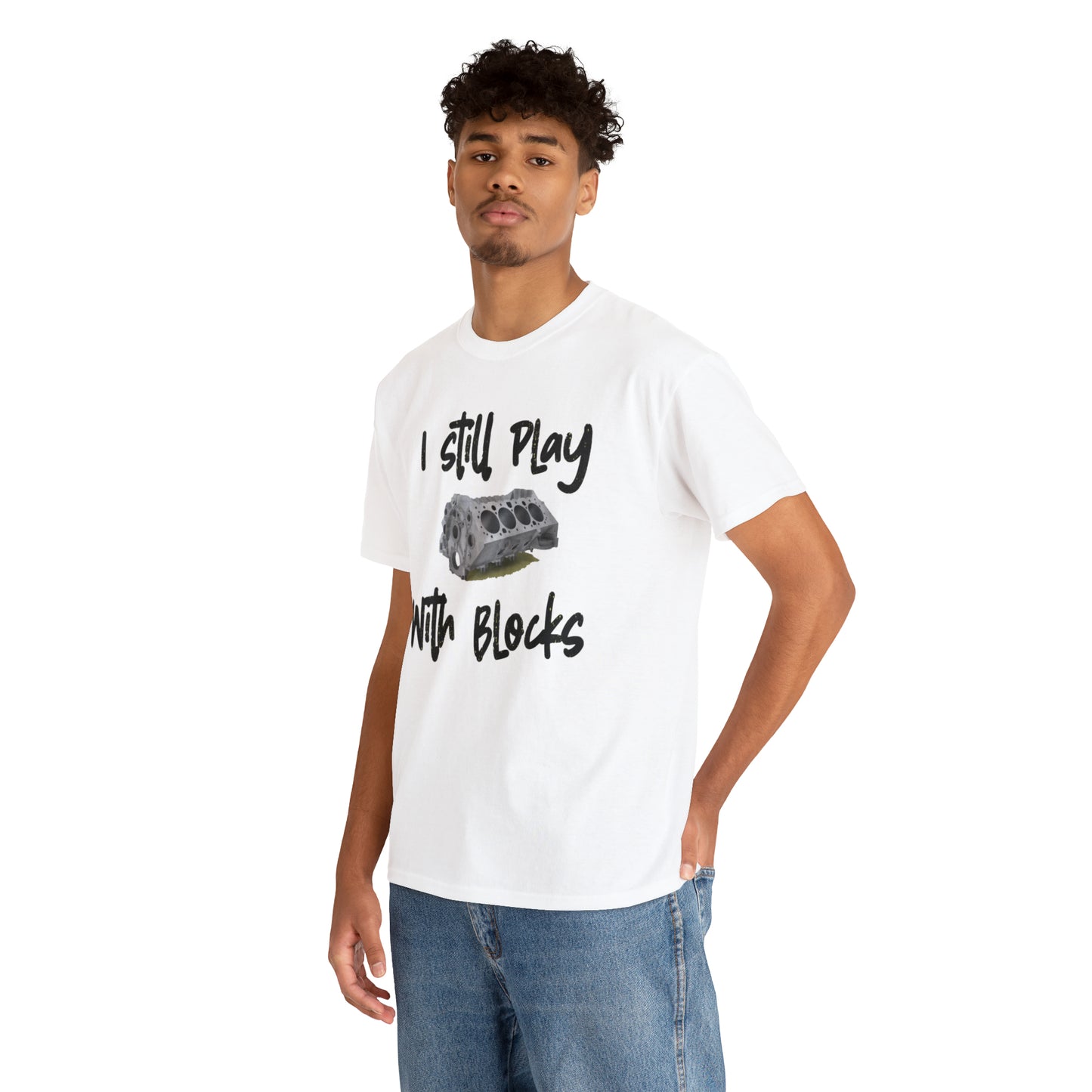 Play with Blocks Tee | Engine Block T-Shirt for Car Enthusiasts & Gearheads