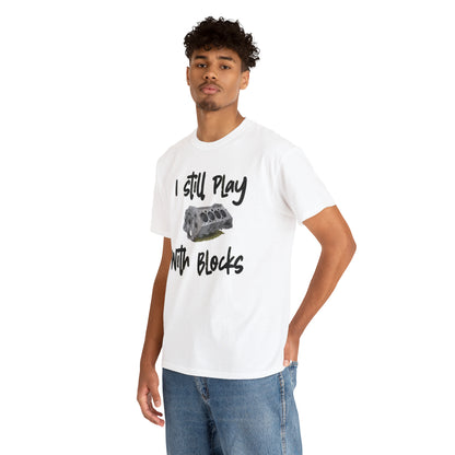 Play with Blocks Tee | Engine Block T-Shirt for Car Enthusiasts & Gearheads