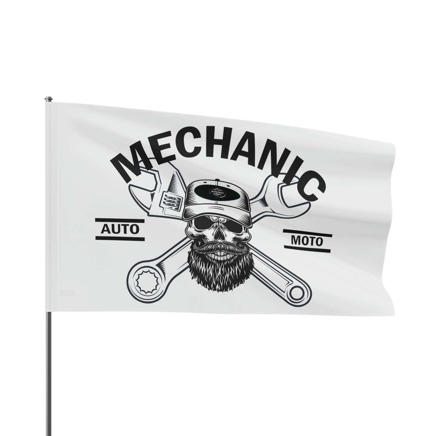 Wrench Army Mechanic Flag | Garage & Home Decor for Car Enthusiasts