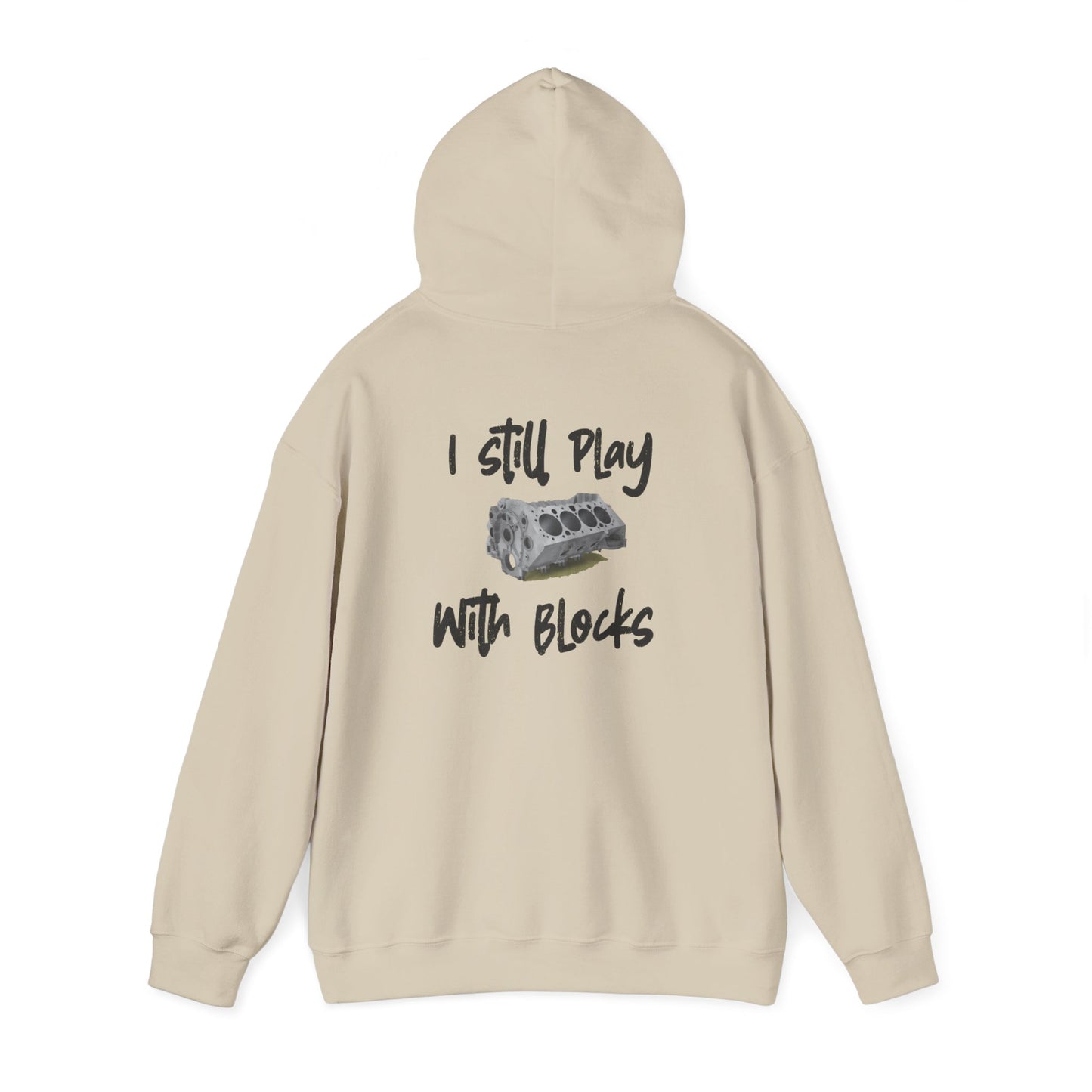 The Mechanic’s Anthem: “I Still Play With Blocks” Premium Garage Hoodie
