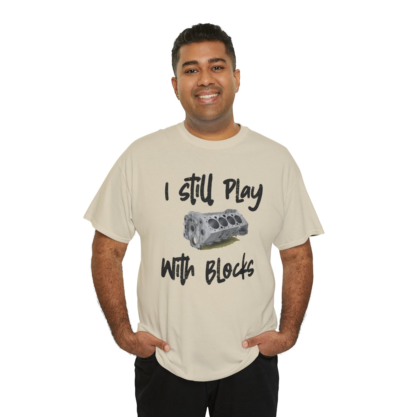 Play with Blocks Tee | Engine Block T-Shirt for Car Enthusiasts & Gearheads