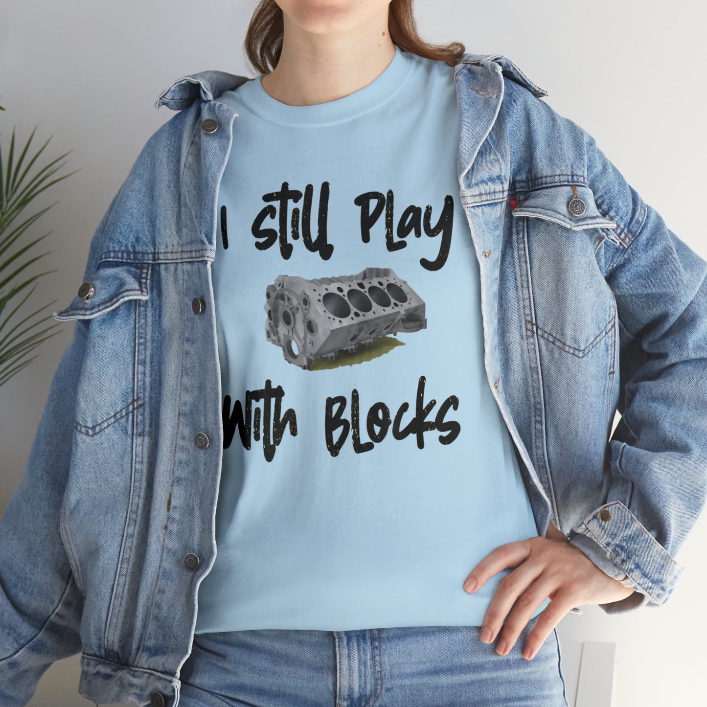 Play with Blocks Tee | Engine Block T-Shirt for Car Enthusiasts & Gearheads