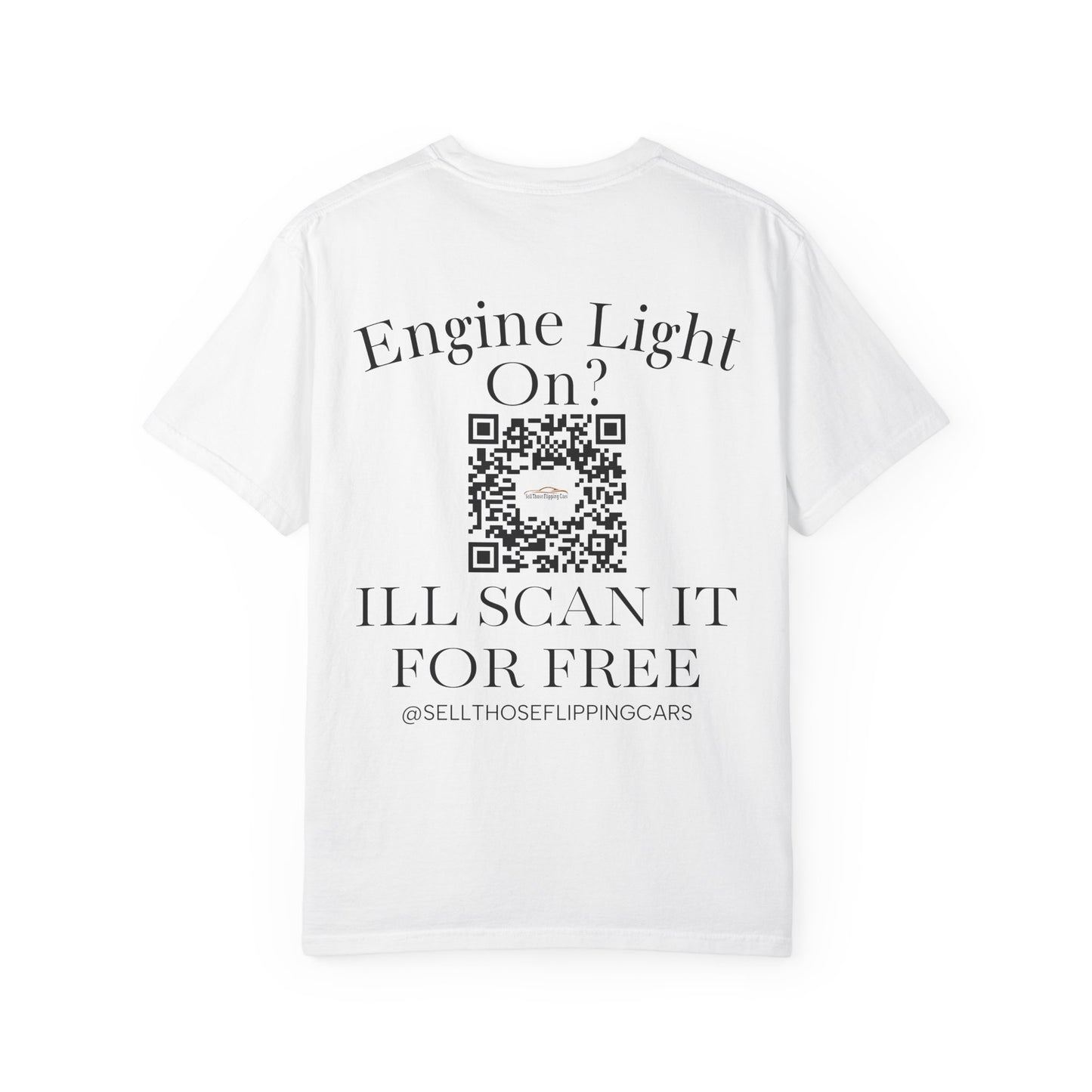 STFC "Engine Light Out?" QR Code Tee – Premium Comfort Colors Edition