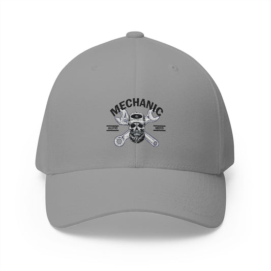 Mechanic Wrench Army Flex-Fit Hat – Durable Mid-Profile Structured Cap for Auto Repair Pros