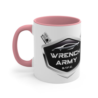 Wrench Army Coffee Mug | Two-Tone Ceramic Cup for Mechanics & Gearheads