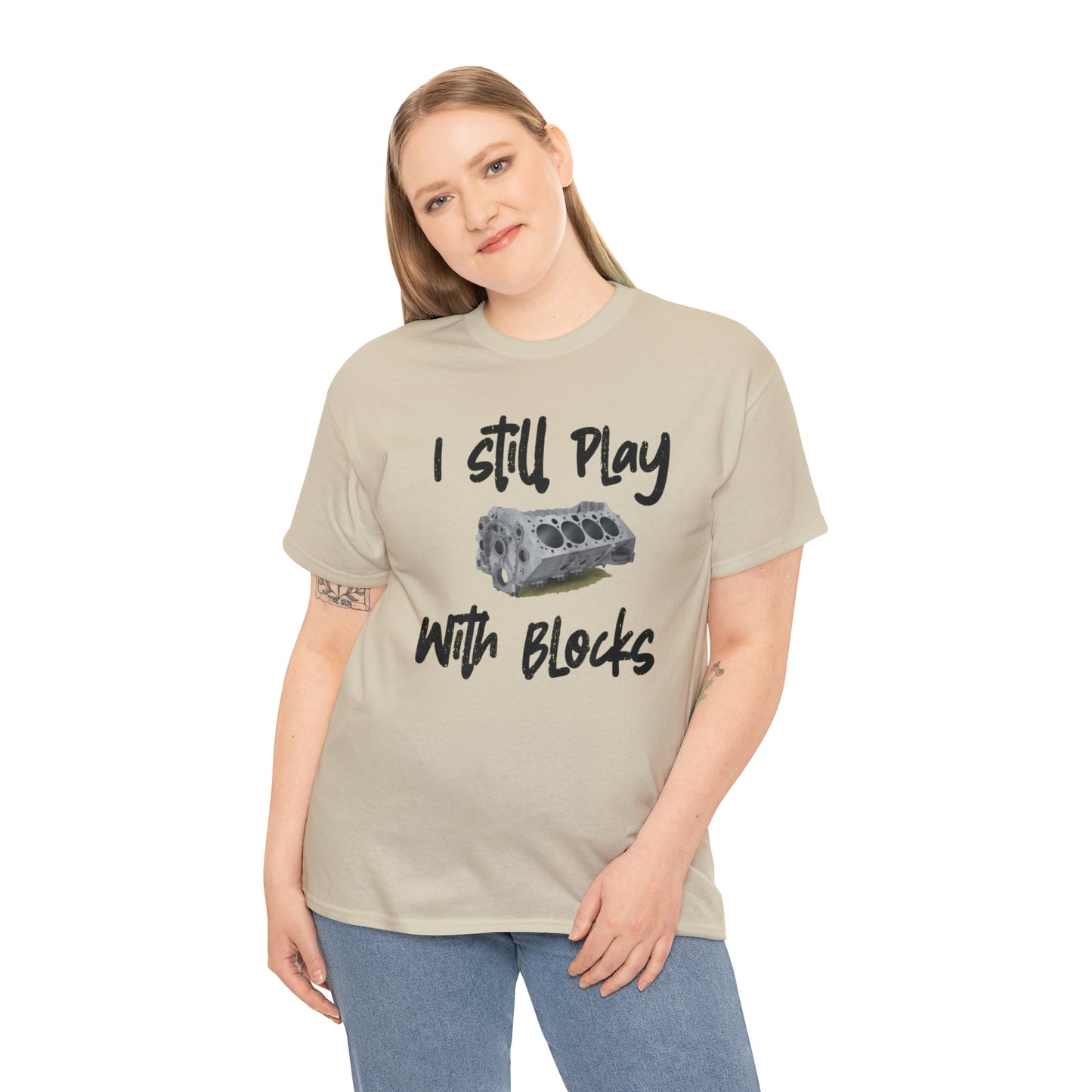 Play with Blocks Tee | Engine Block T-Shirt for Car Enthusiasts & Gearheads
