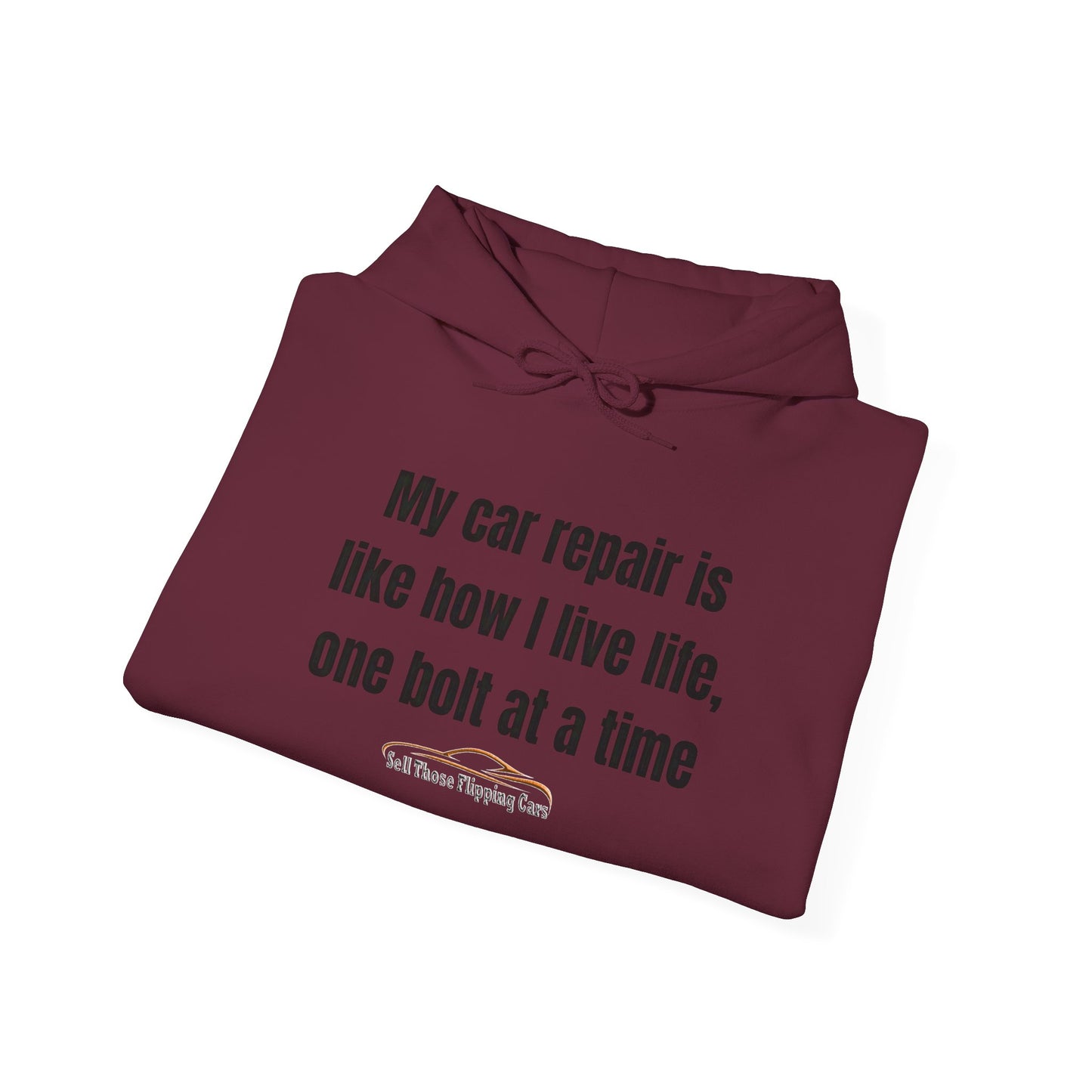 The Mechanic’s Motto: “One Bolt at a Time” Car Repair Hoodie
