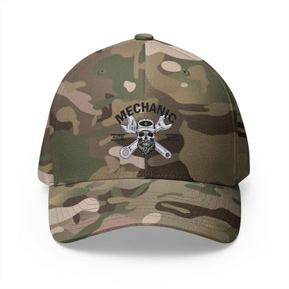 Mechanic Wrench Army Flex-Fit Hat – Durable Mid-Profile Structured Cap for Auto Repair Pros