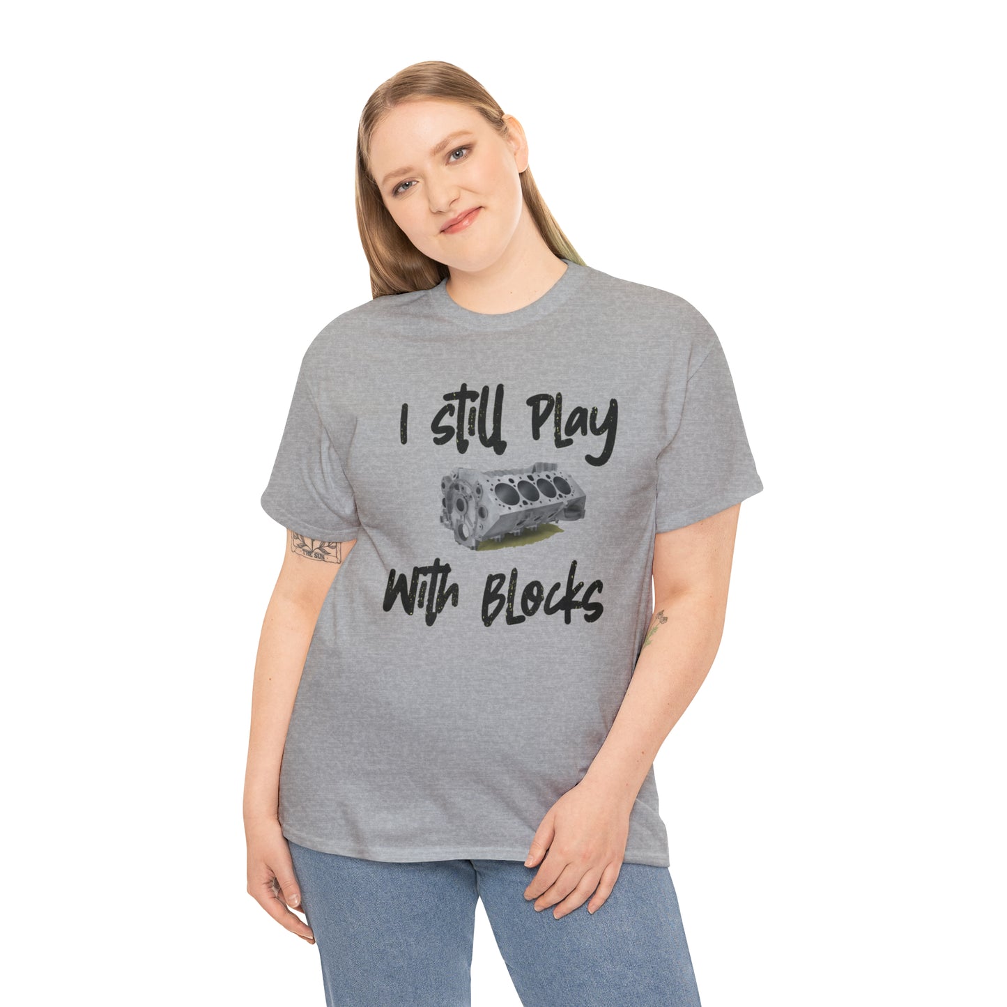 Play with Blocks Tee | Engine Block T-Shirt for Car Enthusiasts & Gearheads