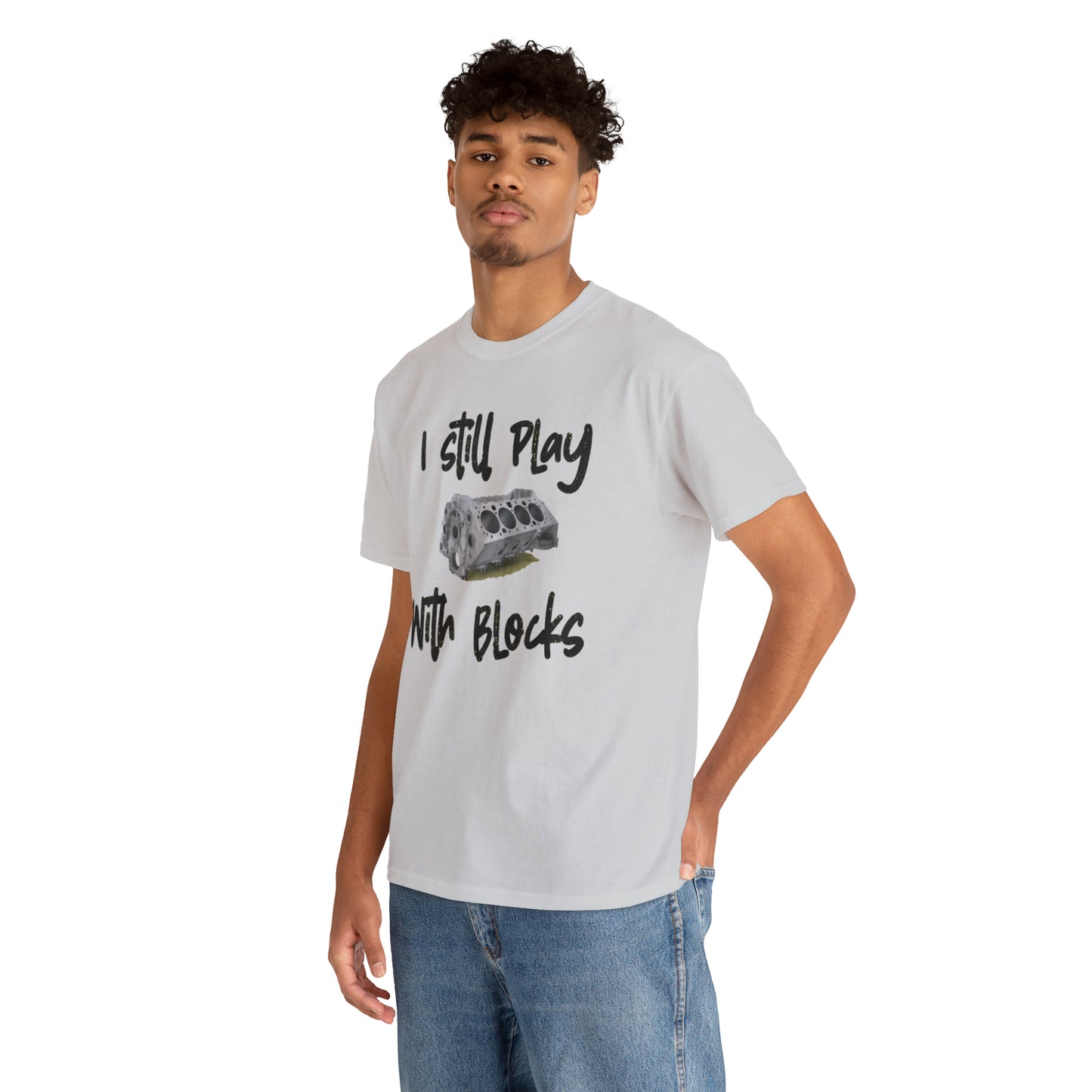 Play with Blocks Tee | Engine Block T-Shirt for Car Enthusiasts & Gearheads