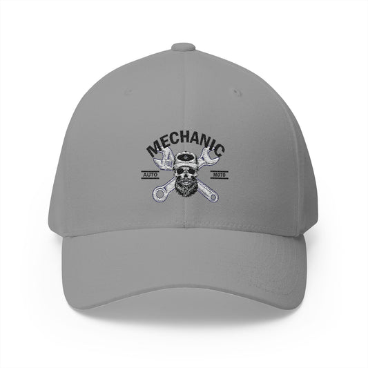 Mechanic Wrench Army Flex-Fit Hat – Durable Mid-Profile Structured Cap for Auto Repair Pros