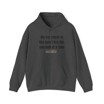 The Mechanic’s Motto: “One Bolt at a Time” Car Repair Hoodie