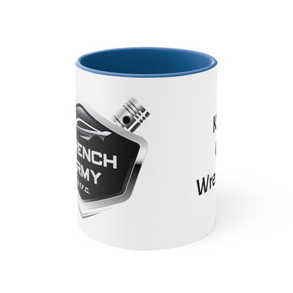 Wrench Army Coffee Mug | Two-Tone Ceramic Cup for Mechanics & Gearheads