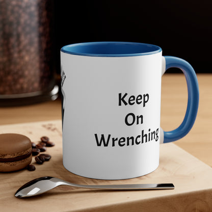 Wrench Army Coffee Mug | Two-Tone Ceramic Cup for Mechanics & Gearheads