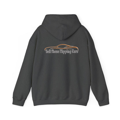 The Wrench & Hustle Hoodie (Classic Logo Edition) – Sell Those Flipping Cars Sweatshirt