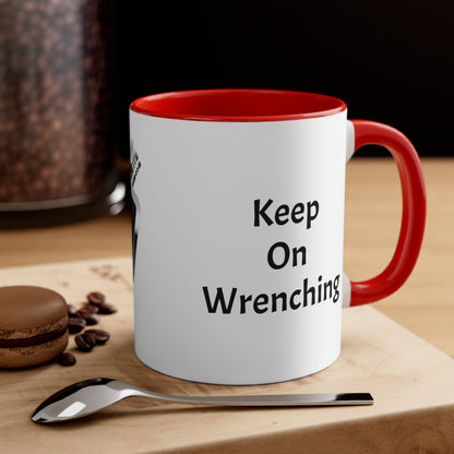 Wrench Army Coffee Mug | Two-Tone Ceramic Cup for Mechanics & Gearheads