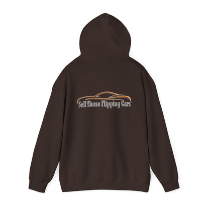 The Wrench & Hustle Hoodie (Classic Logo Edition) – Sell Those Flipping Cars Sweatshirt
