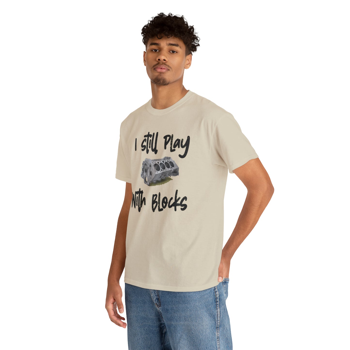 Play with Blocks Tee | Engine Block T-Shirt for Car Enthusiasts & Gearheads