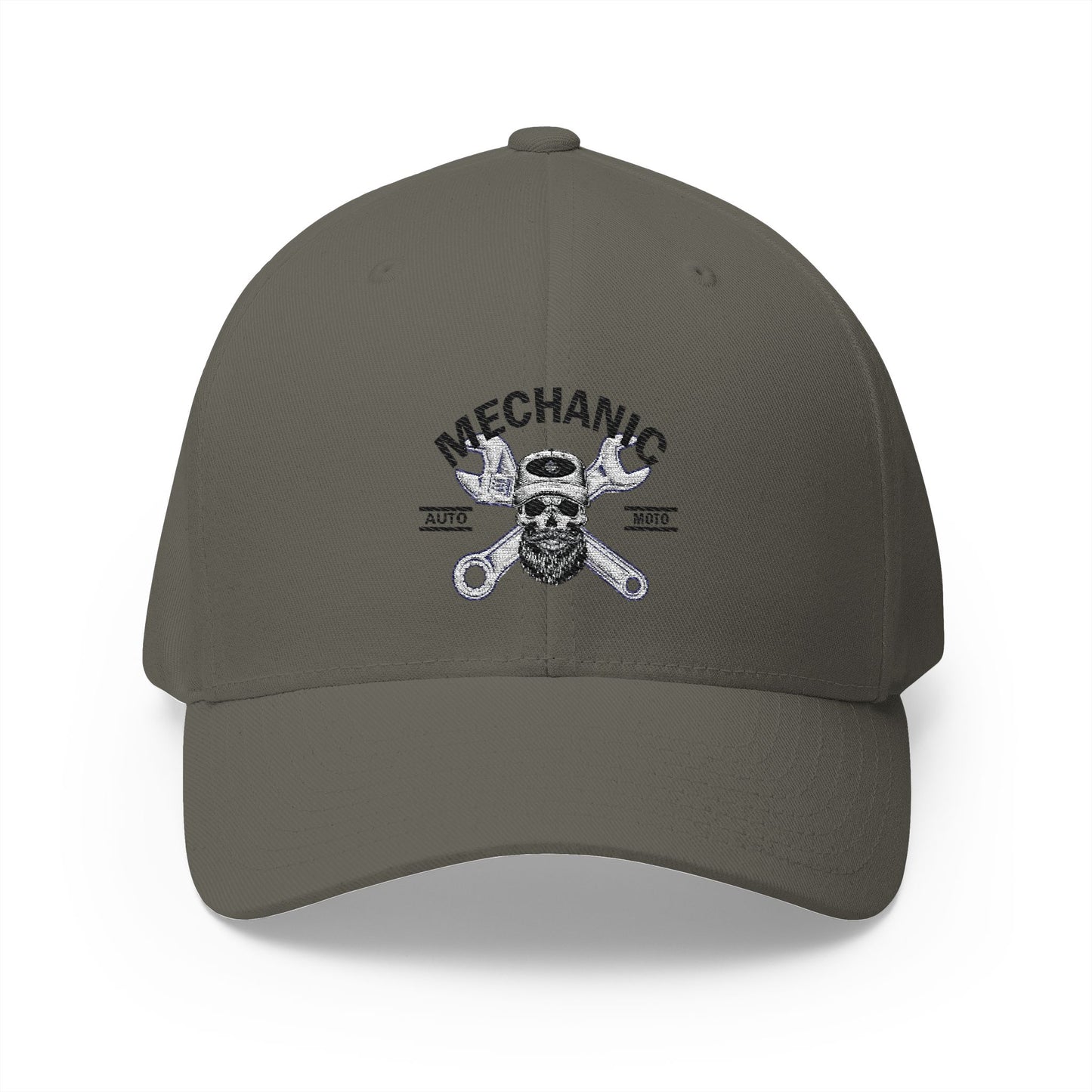 Mechanic Wrench Army Flex-Fit Hat – Durable Mid-Profile Structured Cap for Auto Repair Pros