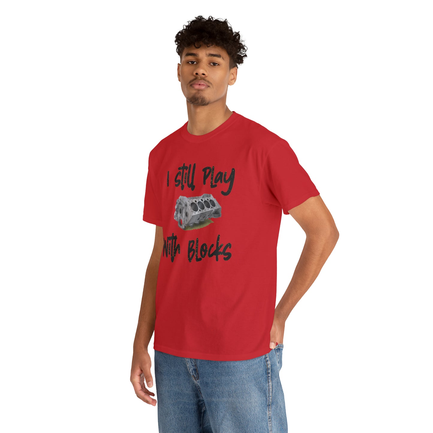 Play with Blocks Tee | Engine Block T-Shirt for Car Enthusiasts & Gearheads