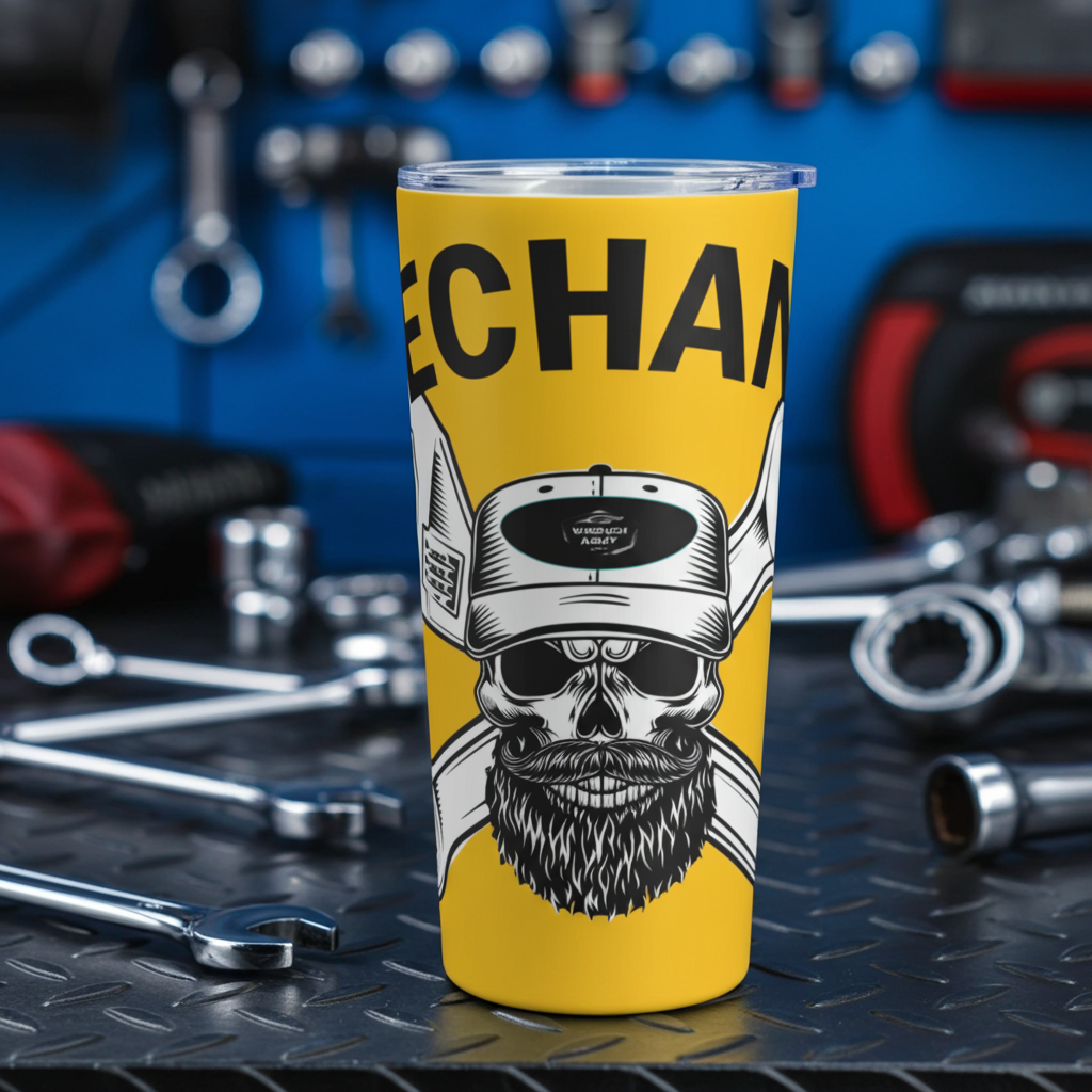 Mechanic Tumbler | 20oz Stainless Steel Travel Mug for Auto Enthusiasts & Gearheads