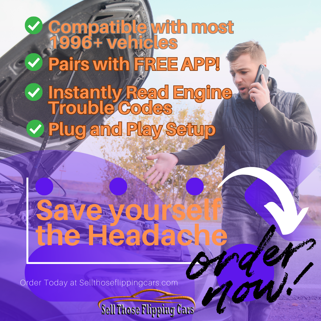 Bluetooth OBD2 Code Scanner for Cars | Works with Free Car Scanner App + Free Shipping