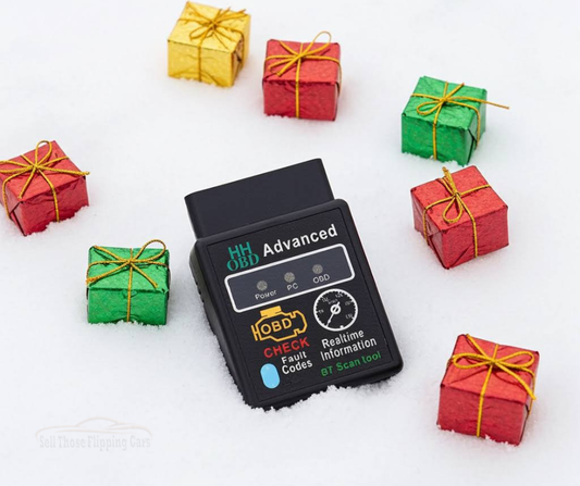 Bluetooth OBD2 Code Scanner for Cars | Works with Free Car Scanner App + Free Shipping